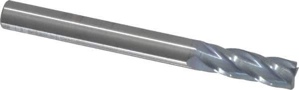RobbJack - 1/4", 4 Flute, Single End, Solid Carbide, Corner Chamfer End Mill - 2-1/2" OAL, 30° Helix, Right Hand Flute, 3/4" LOC, Right Hand Cut - Eagle Tool & Supply