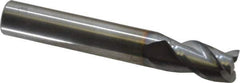 RobbJack - 3/8", 3 Flute, Single End, Solid Carbide, Corner Chamfer End Mill - 2-1/2" OAL, 40° Helix, Right Hand Flute, 5/8" LOC, Right Hand Cut - Eagle Tool & Supply