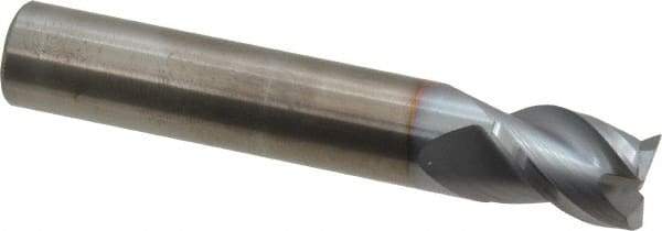 RobbJack - 1/2", 3 Flute, Single End, Solid Carbide, Corner Chamfer End Mill - 3" OAL, 40° Helix, Right Hand Flute, 5/8" LOC, Right Hand Cut - Eagle Tool & Supply