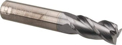 RobbJack - 1/2", 3 Flute, Single End, Solid Carbide, Corner Chamfer End Mill - 3" OAL, 40° Helix, Right Hand Flute, 1" LOC, Right Hand Cut - Eagle Tool & Supply