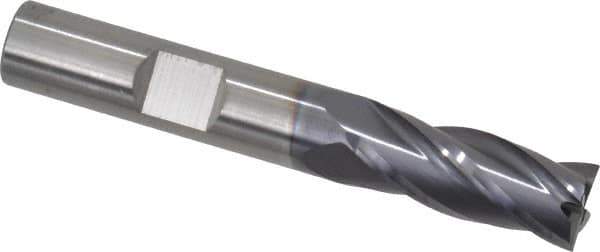RobbJack - 3/8", 4 Flute, Single End, Solid Carbide, Corner Chamfer End Mill - 2-1/2" OAL, 30° Helix, Right Hand Flute, 7/8" LOC, Right Hand Cut - Eagle Tool & Supply
