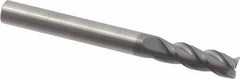 RobbJack - 1/4", 3 Flute, Single End, Solid Carbide, Corner Chamfer End Mill - 2-1/2" OAL, 40° Helix, Right Hand Flute, 3/4" LOC, Right Hand Cut - Eagle Tool & Supply