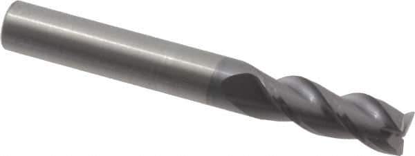 RobbJack - 5/16", 3 Flute, Single End, Solid Carbide, Corner Chamfer End Mill - 2-1/2" OAL, 40° Helix, Right Hand Flute, 13/16" LOC, Right Hand Cut - Eagle Tool & Supply
