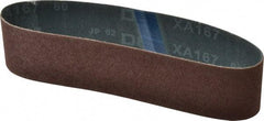 Made in USA - 2" Wide x 18-15/16" OAL, 80 Grit, Aluminum Oxide Abrasive Belt - Aluminum Oxide, Medium, Coated - Eagle Tool & Supply