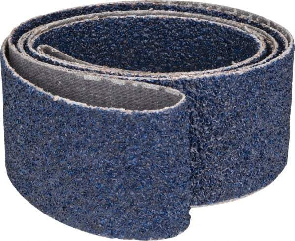 Norton - 1-1/2" Wide x 60" OAL, 36 Grit, Zirconia Alumina Abrasive Belt - Zirconia Alumina, Very Coarse, Coated, Y Weighted Cloth Backing, Dry, Series R821 - Eagle Tool & Supply