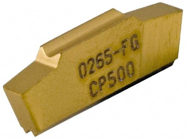 Seco - LCGN, 0.118" Cutting Width, R, CP500 Grade, Single End Multi-Directional Turning Insert - TiAlN, TiN Coated, Full Radius - Eagle Tool & Supply