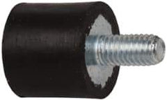 Tech Products - 18 Lb Capacity, 10-32 Plate/Stud Vibration Isolator - 9/16" Diam, 1/2" High - Eagle Tool & Supply