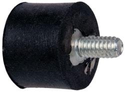 Tech Products - 45 Lb Capacity, 1/4-20 Plate/Stud Vibration Isolator - 1" Diam, 3/4" High - Eagle Tool & Supply