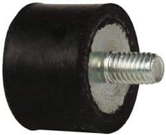 Tech Products - 135 Lb Capacity, 3/8-16 Plate/Stud Vibration Isolator - 1-1/2" Diam, 1" High - Eagle Tool & Supply