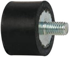 Tech Products - 210 Lb Capacity, 3/8-16 Plate/Stud Vibration Isolator - 1-1/2" Diam, 1" High - Eagle Tool & Supply