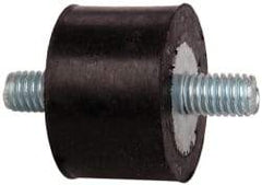 Tech Products - 210 Lb Capacity, 3/8-16 Stud/Stud Vibration Isolator - 1-1/2" Diam, 1" High - Eagle Tool & Supply