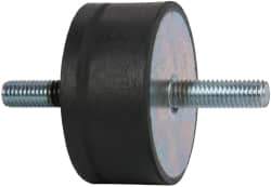 Tech Products - 1815 Lb Capacity, 1/2-13 Stud/Stud Vibration Isolator - 3-1/8" Diam, 1-1/2" High - Eagle Tool & Supply
