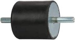 Tech Products - 250 Lb Capacity, 1/2-13 Stud/Stud Vibration Isolator - 3-1/8" Diam, 3" High - Eagle Tool & Supply