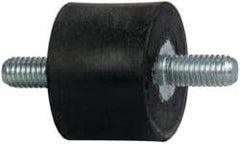 Tech Products - 44 Lb Capacity, M6 Stud/Stud Vibration Isolator - 25mm Diam, 19mm High - Eagle Tool & Supply