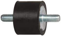 Tech Products - 70 Lb Capacity, M6 Stud/Stud Vibration Isolator - 25mm Diam, 19mm High - Eagle Tool & Supply