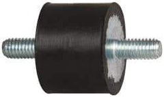 Tech Products - 70 Lb Capacity, M6 Stud/Stud Vibration Isolator - 25mm Diam, 19mm High - Eagle Tool & Supply