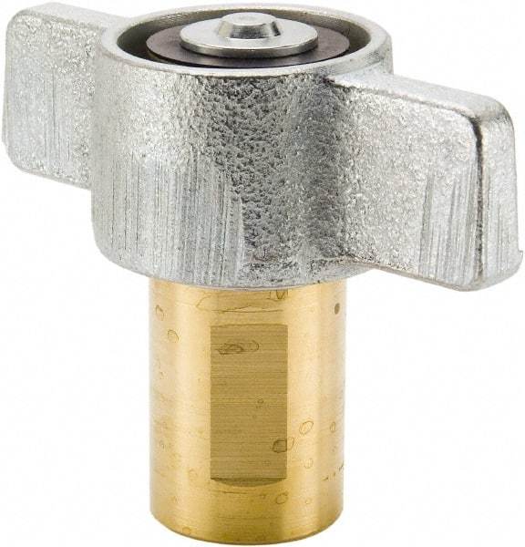 Parker - 3/4 NPTF Brass Hydraulic Hose Wing Nut Coupler - 3,000 psi, 28 GPM - Eagle Tool & Supply