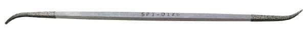 Grobet - 6" OAL Fine Square Riffler Diamond File - 1 LOC, 126 Grit - Eagle Tool & Supply