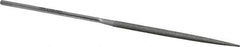 Grobet - 5-1/2" OAL Very Fine Half Round Needle Diamond File - 2-1/2 LOC, 220 Grit - Eagle Tool & Supply