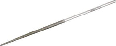 Grobet - 5-1/2" OAL Fine Round Needle Diamond File - 2-1/2 LOC, 126 Grit - Eagle Tool & Supply