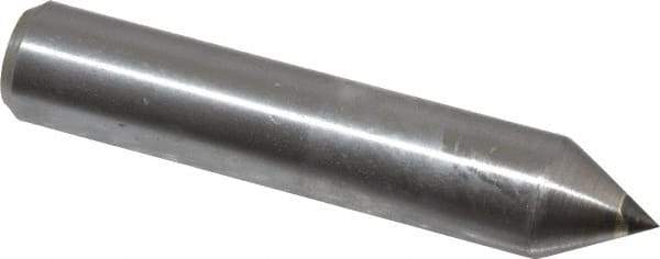 Made in USA - 1/2 Carat Single Pencil Point Diamond Dresser - 2" Long x 3/8" Shank Diam, 60° Included Angle - Eagle Tool & Supply