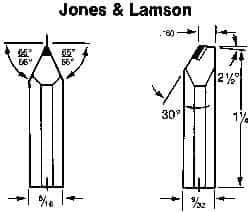 Made in USA - 0.017" Single Point Diamond Dresser - 1-1/4" Long x 5/16" Shank Diam, 50° Included Angle - Eagle Tool & Supply