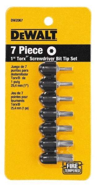 DeWALT - 7 Piece, Screwdriver Bit Set - Torx - Eagle Tool & Supply