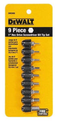 DeWALT - 9 Piece, Screwdriver Bit Set - Hex - Eagle Tool & Supply