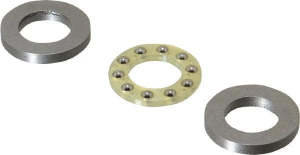 Boston Gear - 1/2" Inside x 7/8" Outside Diam, 3/8" Thick, Alloy Steel Ball Thrust Bearing - Eagle Tool & Supply