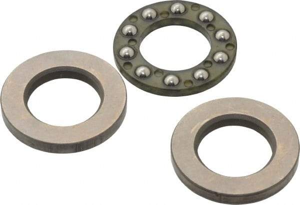 Boston Gear - 1/2" Inside x 7/8" Outside Diam, 3/8" Thick, Stainless Steel Ball Thrust Bearing - Eagle Tool & Supply