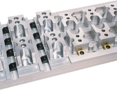 Mitee-Bite - M12 Screw, 1.02" Clamp Height, 1.85" Clamp Width, Knife Edge Clamps - 12,000 Lb Holding Force, Tool Steel, 2 Clamps - Eagle Tool & Supply
