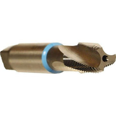Emuge - 1/16-27 NPT, 15° Helix, 3 Flutes, Bright Finish, Cobalt, Spiral Flute Pipe Tap - Right Hand Flute, 0.69" Thread Length, 0.234" Square Size, Series KEG - Eagle Tool & Supply