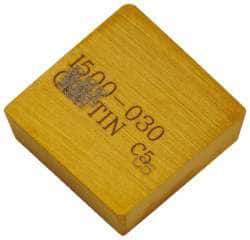 Cutting Tool Technologies - 1500030 Carbide Milling Insert - TiN Finish, 1/8" Thick, 0.05" Inscribed Circle, 0.03" Corner Radius - Eagle Tool & Supply