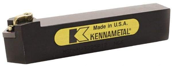 Kennametal - MSDN, Neutral Cut, 0° Lead Angle, 32mm Shank Height x 25mm Shank Width, Negative Rake Indexable Turning Toolholder - 170mm OAL, SN..1204.. Insert Compatibility, Series Kenloc - Eagle Tool & Supply