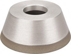 Made in USA - 3-3/4" Diam, 1-1/4" Hole Size, 1-1/2" Overall Thickness, 100 Grit, Type 11 Tool & Cutter Grinding Wheel - Fine Grade, Diamond - Eagle Tool & Supply