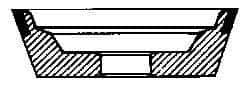 Norton - 3-3/4" Diam, 1-1/4" Hole Size, 1-1/2" Overall Thickness, 120 Grit, Type 11 Tool & Cutter Grinding Wheel - Fine Grade, CBN, Resinoid Bond - Eagle Tool & Supply