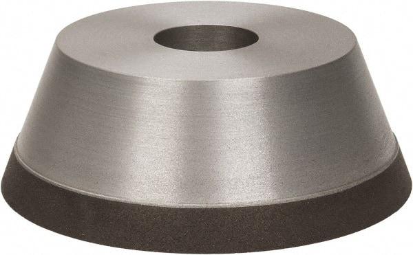 Made in USA - 5" Diam, 1-1/4" Hole Size, 1-3/4" Overall Thickness, 100 Grit, Type 11 Tool & Cutter Grinding Wheel - Fine Grade, Diamond - Eagle Tool & Supply
