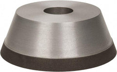 Made in USA - 5" Diam, 1-1/4" Hole Size, 1-3/4" Overall Thickness, 100 Grit, Type 11 Tool & Cutter Grinding Wheel - Fine Grade, Diamond - Eagle Tool & Supply