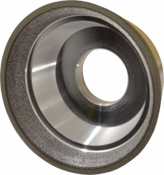 Made in USA - 3-3/4" Diam, 1-1/4" Hole Size, 1-1/2" Overall Thickness, 220 Grit, Type 11 Tool & Cutter Grinding Wheel - Very Fine Grade, Diamond - Eagle Tool & Supply