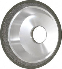 Made in USA - 5" Diam, 1-1/4" Hole Size, 1-3/4" Overall Thickness, 150 Grit, Type 11 Tool & Cutter Grinding Wheel - Very Fine Grade, Diamond - Eagle Tool & Supply