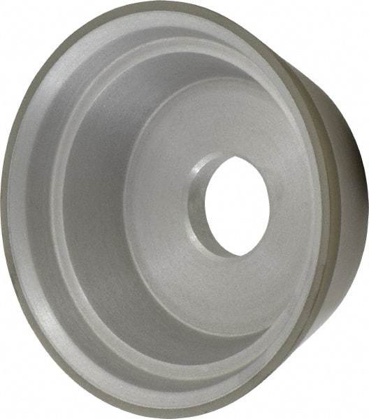 Made in USA - 5" Diam, 1-1/4" Hole Size, 1-3/4" Overall Thickness, 220 Grit, Type 11 Tool & Cutter Grinding Wheel - Very Fine Grade, Diamond - Eagle Tool & Supply