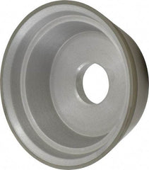 Made in USA - 5" Diam, 1-1/4" Hole Size, 1-3/4" Overall Thickness, 220 Grit, Type 11 Tool & Cutter Grinding Wheel - Very Fine Grade, Diamond - Eagle Tool & Supply
