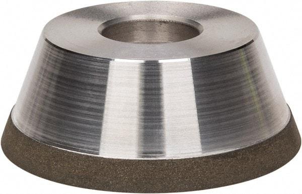 Made in USA - 3-3/4" Diam, 1-1/4" Hole Size, 1-1/2" Overall Thickness, 100 Grit, Type 11 Tool & Cutter Grinding Wheel - Fine Grade, Diamond - Eagle Tool & Supply