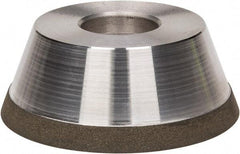 Made in USA - 3-3/4" Diam, 1-1/4" Hole Size, 1-1/2" Overall Thickness, 100 Grit, Type 11 Tool & Cutter Grinding Wheel - Fine Grade, Diamond - Eagle Tool & Supply