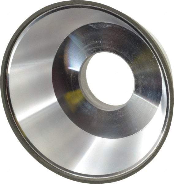 Made in USA - 3-3/4" Diam, 1-1/4" Hole Size, 1-1/2" Overall Thickness, 220 Grit, Type 11 Tool & Cutter Grinding Wheel - Very Fine Grade, Diamond - Eagle Tool & Supply