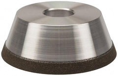 Made in USA - 5" Diam, 1-1/4" Hole Size, 1-3/4" Overall Thickness, 100 Grit, Type 11 Tool & Cutter Grinding Wheel - Fine Grade, Diamond - Eagle Tool & Supply