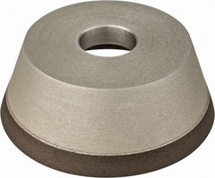 Made in USA - 5" Diam, 1-1/4" Hole Size, 1-3/4" Overall Thickness, 220 Grit, Type 11 Tool & Cutter Grinding Wheel - Very Fine Grade, Diamond - Eagle Tool & Supply