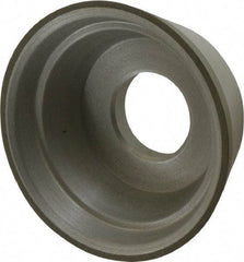 Made in USA - 3-3/4" Diam, 1-1/4" Hole Size, 1-1/2" Overall Thickness, 100 Grit, Type 11 Tool & Cutter Grinding Wheel - Fine Grade, Diamond - Eagle Tool & Supply