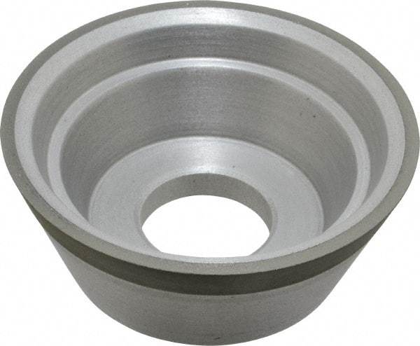 Made in USA - 3-3/4" Diam, 1-1/4" Hole Size, 1-1/2" Overall Thickness, 150 Grit, Type 11 Tool & Cutter Grinding Wheel - Very Fine Grade, Diamond - Eagle Tool & Supply
