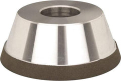 Made in USA - 3-3/4" Diam, 1-1/2" Hole Size, 1-1/2" Overall Thickness, 220 Grit, Type 11 Tool & Cutter Grinding Wheel - Very Fine Grade, Diamond, N Hardness - Eagle Tool & Supply